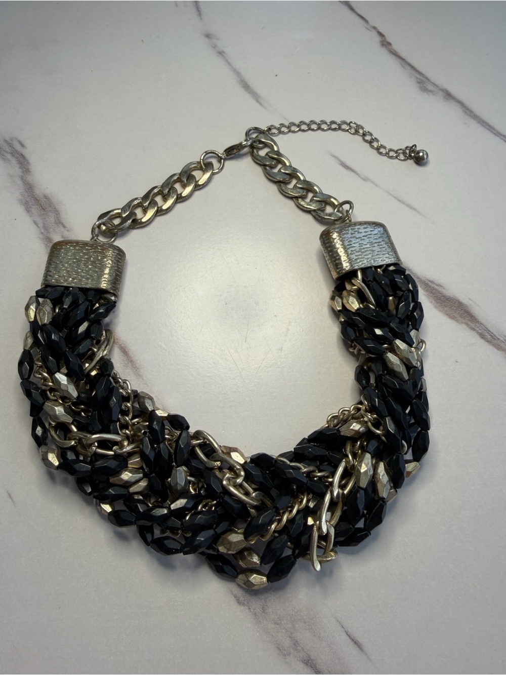 Statement Black and Gold Braided Choker